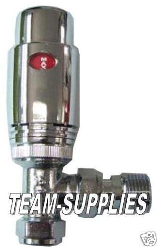 Thermostatic Angled Radiator Valve Chrome Elegance TRV4