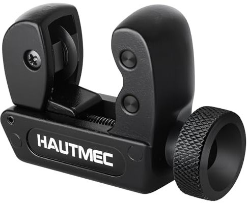 HAUTMEC Outil de coupe de tuyau en cuivre 3-30 mm (1/8 à 1-1/8), mini coupe-tube pour PVC, cuivre, aluminium et tube fin en acier inoxydable HT0133-TC