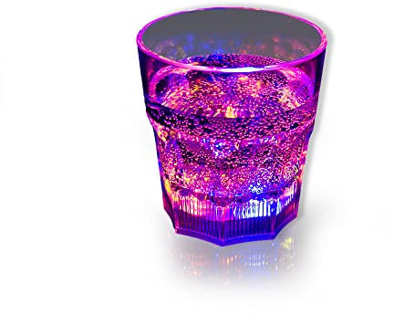 The Glowhouse Light up Colour Changing Tumbler Glass Plastic Reusable Cup for Party