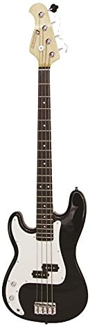 DIMAVERY PB-320 E-Bass LH, schwarz | E-Bass für Linkshänder