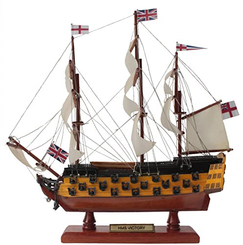 Büttner Sammler Edition Modellschiff Schiffsmodell Modellbau Holzmodell Standmodell klein zur Dekoration kein Bausatz Kriegsschiff HMS Victory 20cm