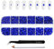 Beadsland 2500pcs Blaue Strasssteine, Flatback Gems Runde Kristall Strasssteine ​​zum Basteln Gemischt 8 Größen SS4 ~ SS30 mit Picking Pinzette und Stift (saphirblau)