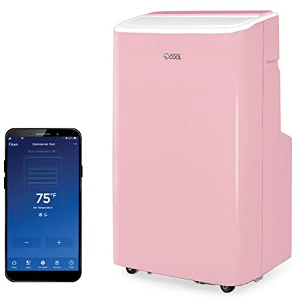 Commercial Cool CCP6JP, Portable Air Conditioner Dehumidifier and Fan, Pink