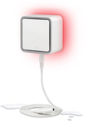 Eve Water Guard - Smart Home Wasserleckdetektor,2,0 m Sensorkabel,100 dB Sirene,(Apple HomeKit),App-Benachrichtigungen,Bluetooth,Thread, Weiß, 20EBZ8701