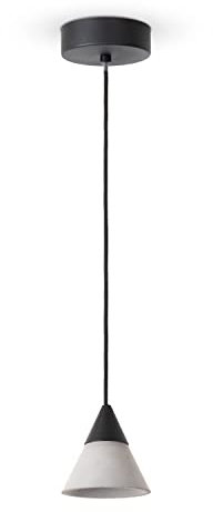 Paco Home Hängelampe Pendelleuchte Esstisch Hängelampe Esstischlampe Pendellampe Esszimmer Modern Beton Retro Lampe, Lampenart:Typ 1, Farbe:Schwarz-Beton