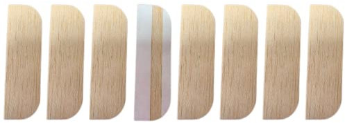 3.5 Inch Hinge Repair Plate Hinge Repair Kit Kitchen Cabinet Hinges Cabinet Door Hinge Door Hole Cover Plate Wooden Hinge Filler Plates, Hinge Blanks with Double Sided Tapes for Kitchen (8, 3.5inch)