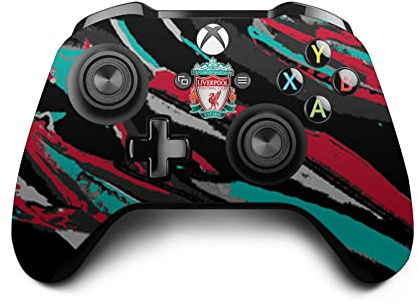Head Case Designs Offizielle Liverpool Football Club Abstrakter Pinsel Kunst Vinyl Haut Gaming Aufkleber Abziehbild Abdeckung kompatibel mit Xbox One S/X Controller