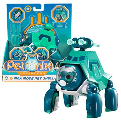 Giochi Preziosi Petronix Defender Shell-E, Mission Welpe mit mechanischer Funktion, Actionfigur 12 cm, verwandelbarer Superheld für Kinder ab 3 Jahren