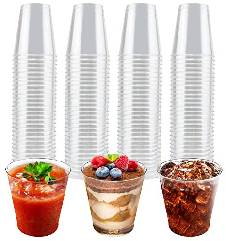 Hengxinc 120 Piezas vasos 50ml/5cl asos duro Transparente copas duro Sabor vasos duro reutilizable für Party Bar Cocktailparty Dessert Obst Wein Saft