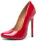 Damen Pumps 14cm Stiletto Lack Leather High Heels Runde Zehen Sandalen Sexy Slip On Absatzschuhe Abschlussball Bankett Pumpen,Rot,43 EU