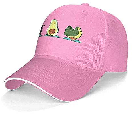 Herren Damen Hip-Hop-Hut Avocado-Yoga Baseball Kappen Reine Farbe Snapback Kappe Leicht Abwaschbar Angeln Hüte Für Angeln Reisen Laufen