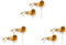 JMS we create smile Decorative Robins Garden Ornaments For Xmas Artificial Birds White And Orange Christmas Tree Decoration Gift Craft Outdoor Decor Statue (Set of 6)