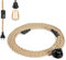 SUCIKORIO Hanfseil Pendelleuchte Kit mit Schalter Vintage Lampenfassung E27 Mit Kabel Hoehenverstellbar 450cm DIY Retro Hängelampe Lampenkabel Ohne Glühbirne