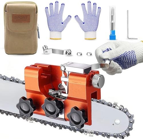 Mtanlo Affila Catena Motosega, Affilacatene Per Motosega,Affila Motosega Portatile, Affilacatene Manuale Per Motosega, Affilacatene per Motosega Portatile, Per Tutti i Tipi di Motoseghe