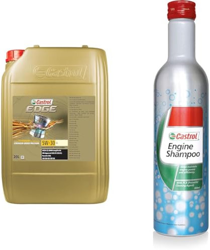 Castrol EDGE 5W-30 LL Longlife Motoröl, 20L + Engine Shampoo, 300 ml - Bundle