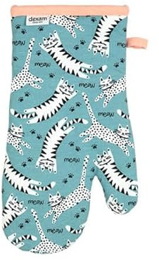 Meow Ofenhandschuh aus recycelter Baumwolle, Blau