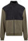 Urban Classics Colour Block Polar Fleece Jacket Black/Olive, 4XL