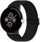 Amzpas für Google Pixel Watch Armband Google Pixel Watch 2 Armband Damen Herren,Nylon Verstellbares Elastisches Ersatzarmbänder für Google Pixel Watch 2/1 (Schwarz)