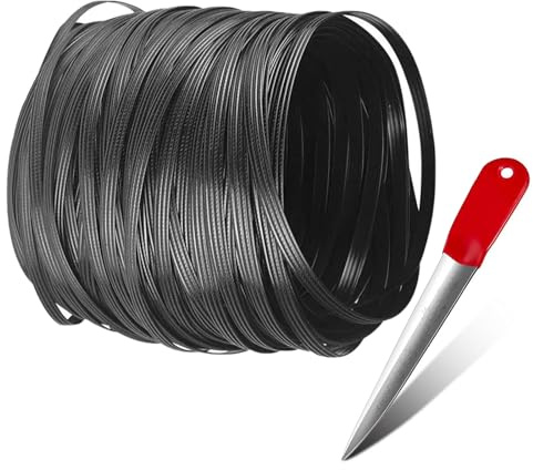selliner PE Rattan Reparaturset,70m,8mm Schwarz Polyrattan Reparatur mit Webwerkzeug,Rattan Repair Kit für Outdoor Rattan Möbel Reparatur,Gartenstühle, Tische, Aufbewahrungskorb, Heimwerken