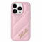 CG MOBILE Karl Lagerfeld KLHCP15LPQDSMGP Hülle für iPhone 15 Pro 6.1 Rosa hardcase Diagonal Quilted Script