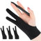 SooGree Drawing Glove Artist Gloves for Drawing Digital Drawing Glove with Two Finger for iPad Graphic Tablet Sketching Smudge Guard Right Hand