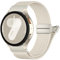 CeMiKa One Klick Geflochtenes Armband Kompatibel mit Samsung Galaxy Watch 7 6 5 4 Armband 40mm 44mm, Magnet Armband für Samsung Watch 6 Classic 47mm 43mm/5 Pro 45mm/4 Classic 42mm 46mm/FE, Cream