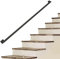 Handläufe für Treppen, schwarzes Metallgeländer, an der Wand montierter Sicherheits-Haltegriff, Rutschfester Treppengeländer-Handlauf im Innen- und Außenbereich, moderner Industriestil (Größ