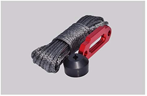 Synthetisches Windenseil 6mm * 15m graue ATV Winch Line ATV Fügen Sie den Winch-Stopper hinzu, synthetische Winde-Seil, Kevlar Winch-Kabel Schutz vor Ausfransen, Abrutschen und Überhitzung