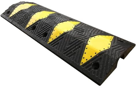 YLLSMGS Rubber Drive Over Cable Protector Heavy Duty 22046 Lbs Capacity 1 Channel Speed Bumps for Road for Indoor Outdoor