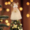 Warmiehomy Angel Christmas Tree Topper Gold Xmas Angel Tree Topper Christmas Fairy Tree Topper Christmas Tree Star Christmas Decorations Indoor Xmas Ornaments for Home Table Decor