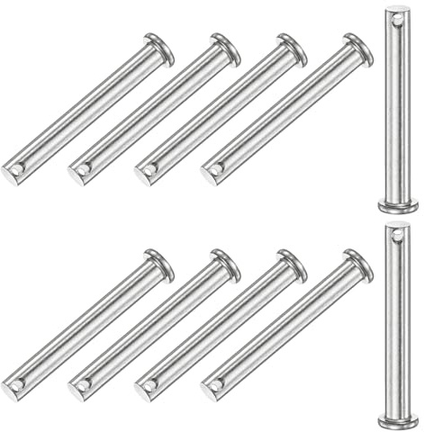 M METERXITY 10-Pack Single Hole Clevis Pins M8 x 70mm 304 Stainless Steel | Flat Head Clevis Pins,for Mechanical Linkage/Trucks/Lawn Mower,Link Hinge Pin Reusable