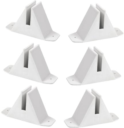 EXHUMKY 6pcs Triangle Fence Post Bases for Garden Support Installation Stable Antitip Design for Pet and Safety Decorative Lawn Picket Fence Feet