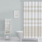Hopomoon Cortina de ducha moderna con diseño de rayas para baño, tela de poliéster impermeable, 180 x 90 cm