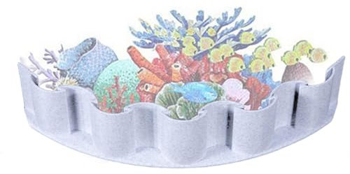 Aquarium Gravel Divider, Fish Tank Sand Screen, Substrate Fence and Decorative Board, Ideal for Separating Layers in Aquariums and Terrariums, Easy Landscaping Tool