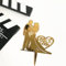 Tortenaufsatz Mr & Mrs – Acryl Love Wedding Cake Topper – Lustige Braut & Bräutigam (Gold)
