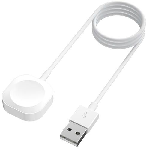 Vancle Apple Watch Ladekabel USB 1M, Apple Watch Magnetisches Schnellladegerät, Schnelles PVC Ladekabel Ladegerät für Apple Watch Series 10/9/8/7/6/SE/5/4/3/2/SE/Ultra (Weiß)