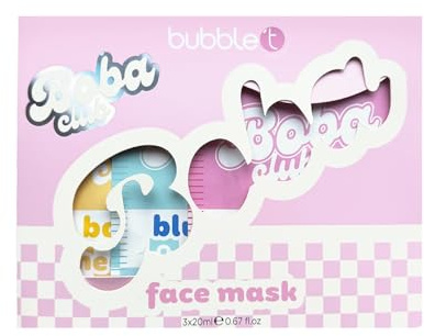 Bubble T Cosmetics Boba Sheet Mask Gift Set – Hydrating & Nourishing Face Masks for Women, Teens & Self Care Pampering