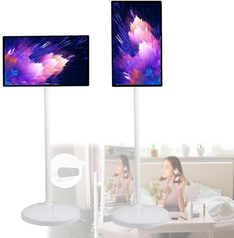 TV portatile, display intelligente FHD, TV a grande schermo con supporto regolabile, porta USB/HDMI/tipo C, centro di intrattenimento domestico all-in-one, 8+128 GB di spazio di archiviazione 21.5Inch