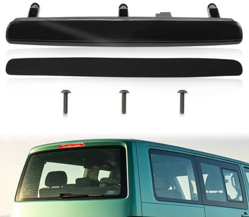 Anlseiod Bremslicht 3a für T5 2003-2015 Transporter Multivan Bus Box Kasten Bremsleuchte Oben Bremslichte Heckklappe 3. Bremsleuchte Drittes Bremslicht Schwarz 7E0945097 7E0945097A 7E0945097G Schwarz