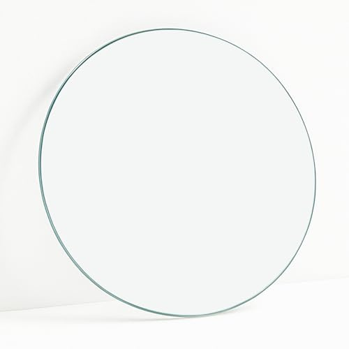 Dessus de Table de Remplacement Rond Ø 100 cm | Plaque de Sécurité | Installation Facile | avec Coussinets Antidérapants | Bords Polis | Idéal pour Le Bureau | Style Moderne - Blanc Lisse