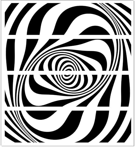 Wallario Möbelfolie/Aufkleber, geeignet für IKEA Malm Kommode mit 4 Schubfächern - Klebefolie Optische Täuschung - Zebra Muster - schwarz weiß