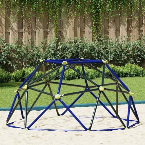 GeenYuu Kletter Dome Blau Stahl 174x174x90,5 cm Outdoor Klettergerüst für Kinder Garten Bewegung Spielplatz Spaß und Abenteuer UV-beständig wasserabweisend langlebig robust
