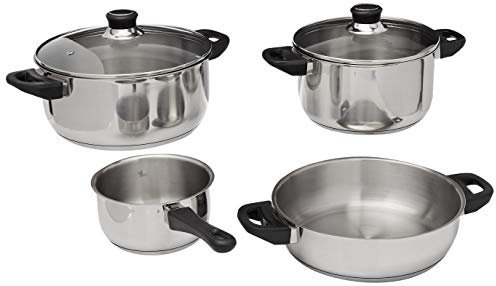 MAGEFESA ® Royal batería de cocina, 6 piezas, fabricada en Acero Inoxidable, Compatible con Todo Tipo de Fuego, INDUCCIÓN. Fácil Limpieza y Apta lavavajillas