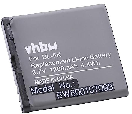 vhbw Akku kompatibel mit Bea-fon SL470, SL570, SL590, SL690 Handy Smartphone Telefon (1200mAh, 3,7V, Li-Ion)