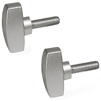 Ganter Normelemente | Edelstahl-Flügelschraube - GN 433-34-M6-20-MT | Griffdurchmesser 34mm | Edelstahl-Feinguss | 2 Stück