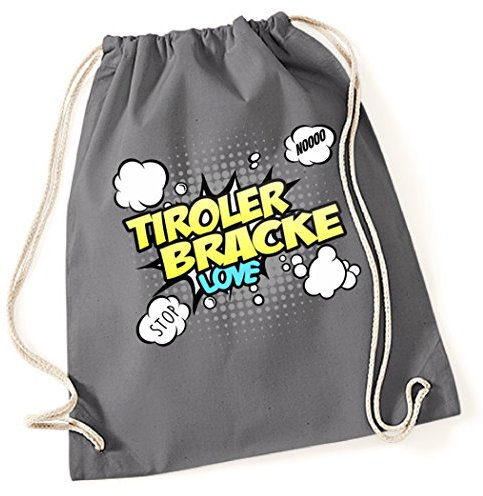 siviwonder Turnbeutel - TIROLER BRACKE österreichischer Jagdhund Jagd - COMIC Cartoon Baumwoll Tasche Fun