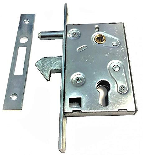 Serrure a Crochet a Larder. Acier Zingué Axe 50 mm et Axe 60 mm Fourni sans cylindre. - 60 mm