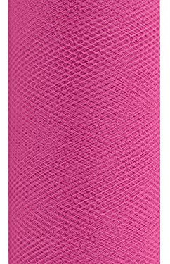 Creativery 9m Tüll Deko Stoff 15cm Tüllband Netz Rolle Tüllstoff Tütüs Hochzeit Fuchsia Magenta 183D