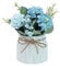 HMILYDYK Künstliche künstliche Blumen Keramik Topf Hortensien niedlich Schreibtisch Dekoration Mini Topfpflanze blau
