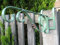 Concrete Fence Post Bracket Green - Fits 4 wide Posts (Please measure your fence post before ordering)